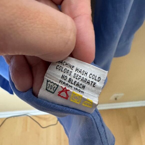 Bugatchi Uomo Shirt Mens Large Blue Button Up Long Sleeve Pocket Classic Casual - Picture 2 of 9